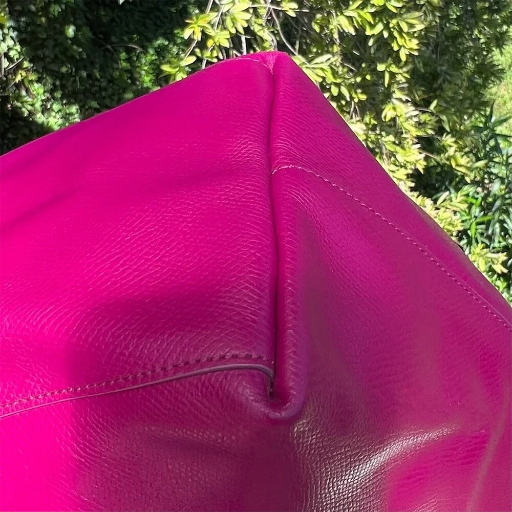 COACH City Tote Bright Violet PINK w Gold Hardware Womens Shoulder Bag AUTHENTIC - Picture 5 of 15